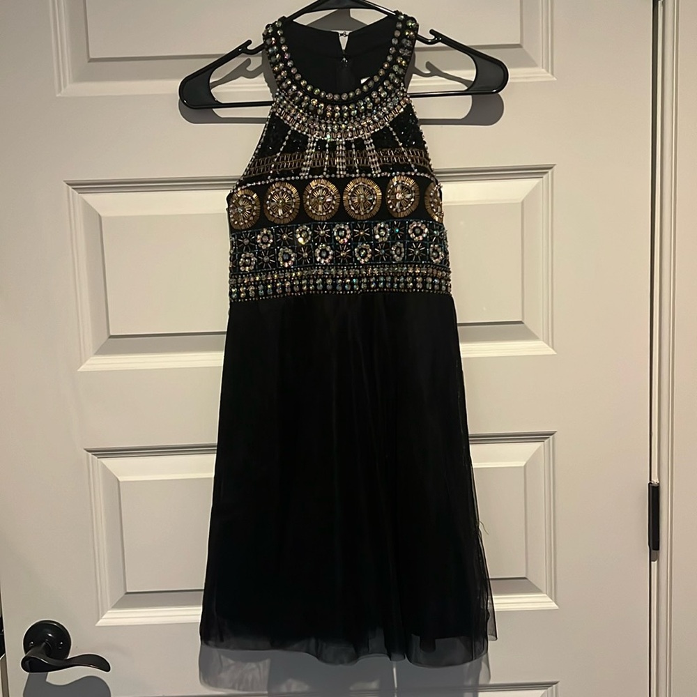 Black tie children’s dress, knee length